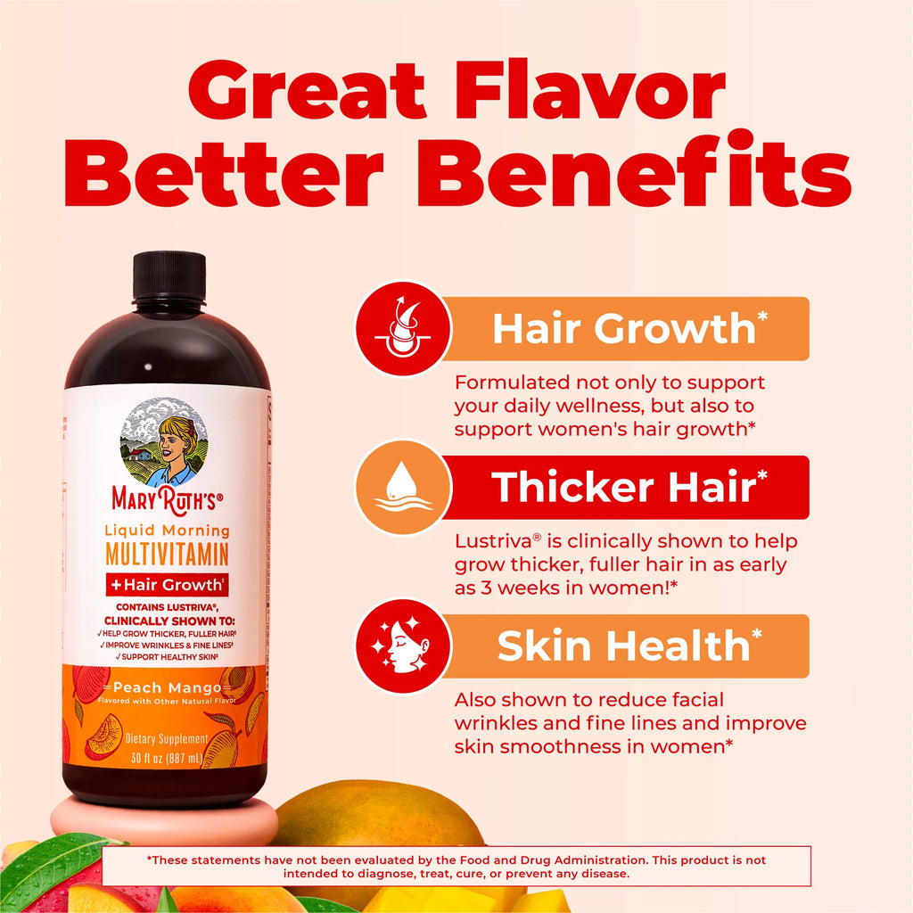 Liquid Morning Multivitamin + Hair Growth MARY RUTH`S