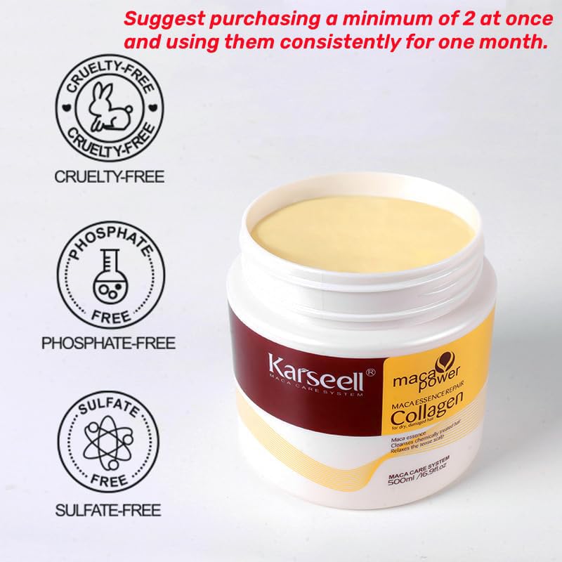 Karseell Tratamiento capilar con colágeno 16.9 fl oz
