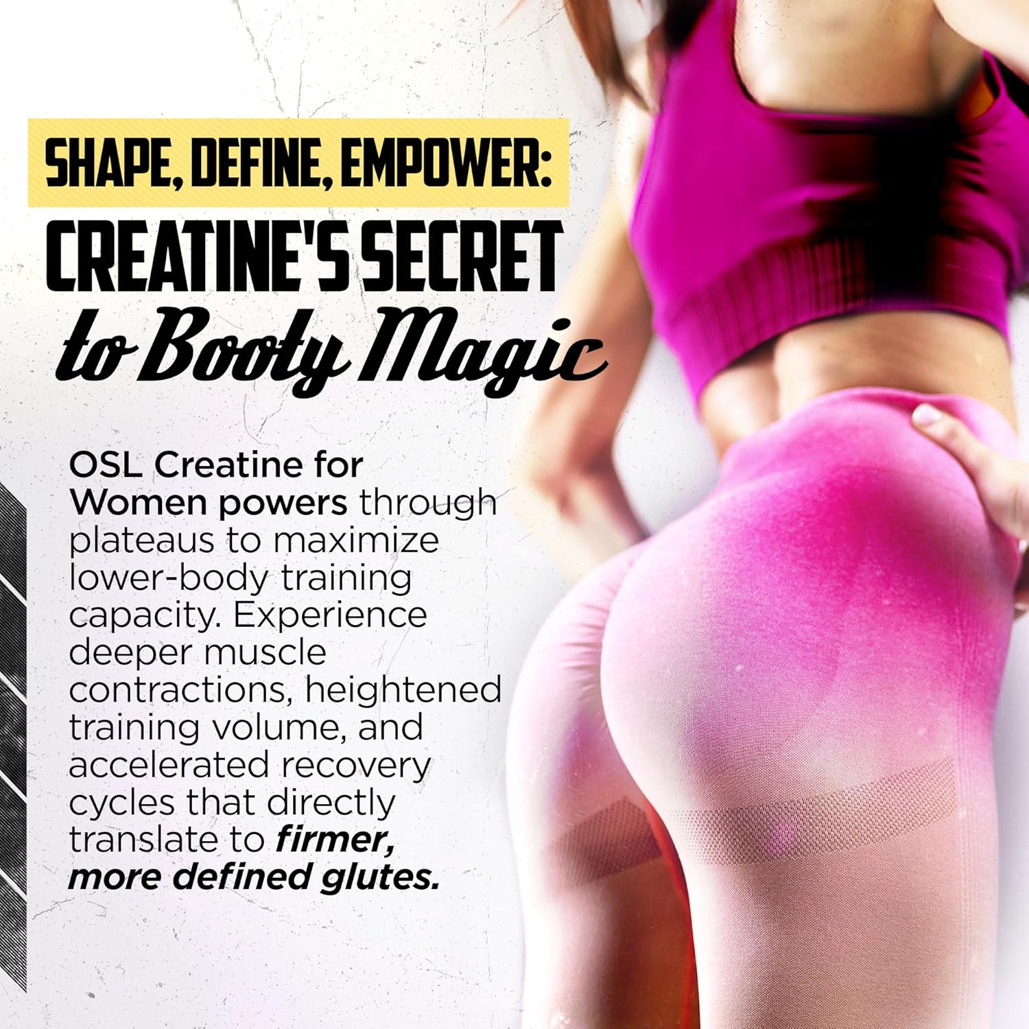 Old School Labs Polvo de monohidrato de creatina de 5g con colágeno y BCAA