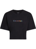 Calvin Klein Camiseta Negra de Pijama Boxy Cropped Pride