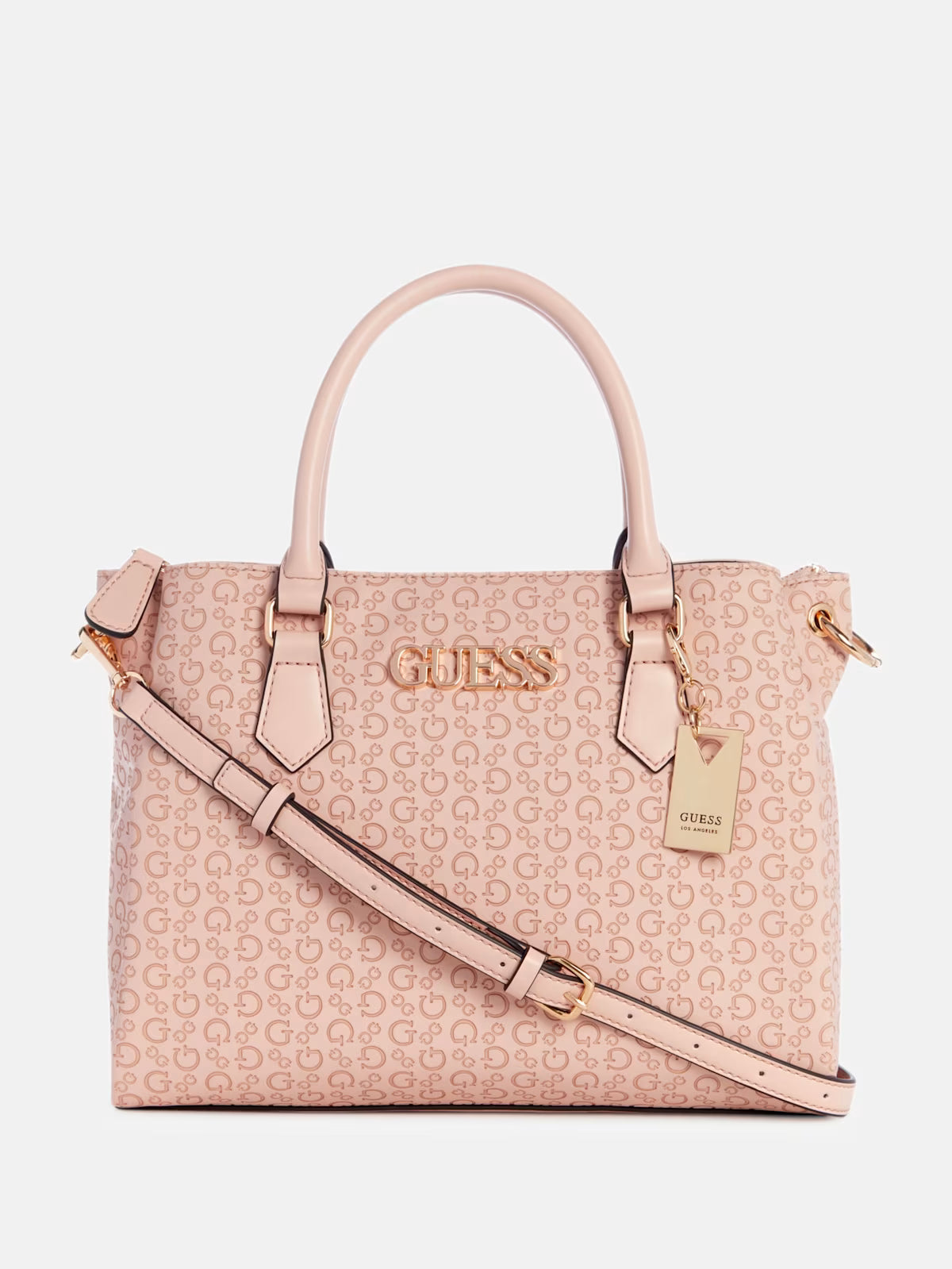 Guess Bolso satchel con logotipo en relieve de Zakaria