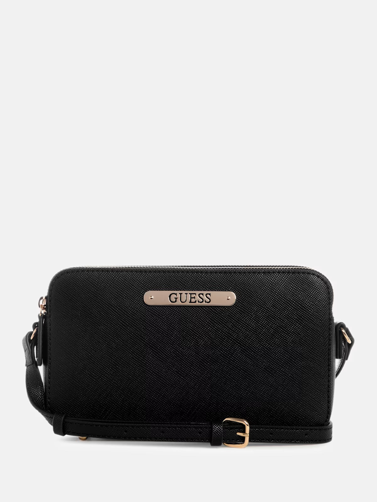 Guess Bolso bandolera Kyrie Saffiano con cremallera superior