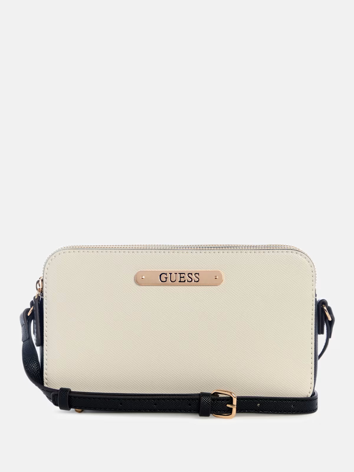 Guess Bolso bandolera Kyrie Saffiano con cremallera superior