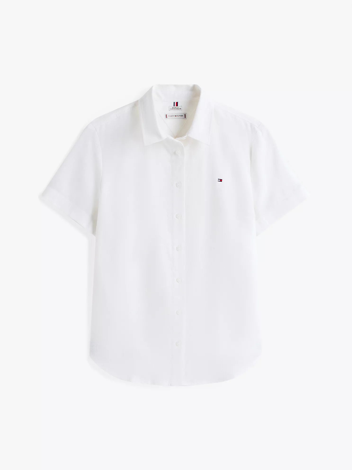 Short-Sleeve Linen-Blend Shirt