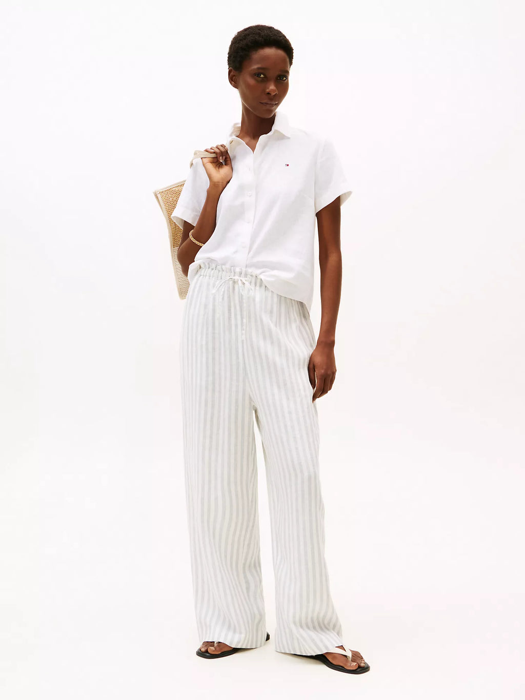 Short-Sleeve Linen-Blend Shirt