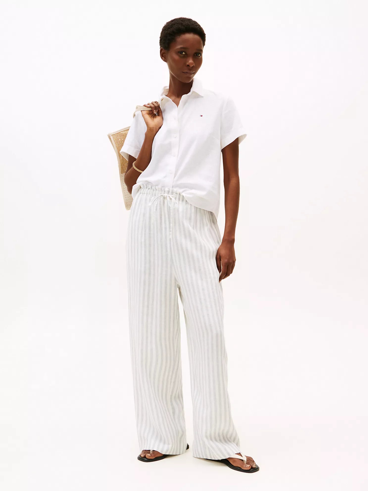 Short-Sleeve Linen-Blend Shirt