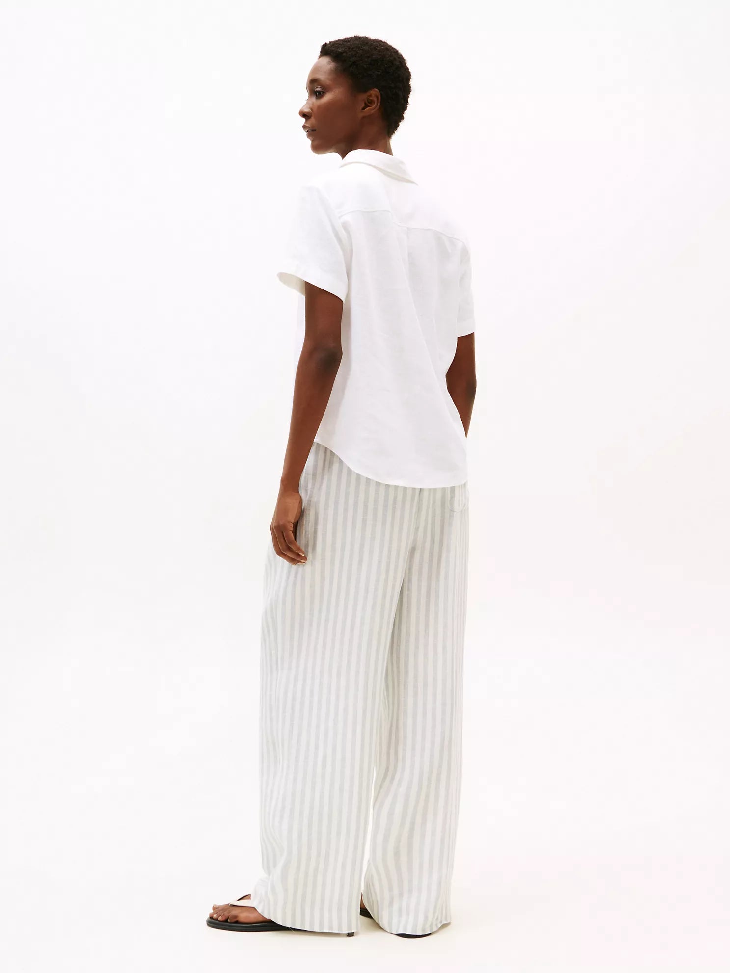 Short-Sleeve Linen-Blend Shirt