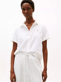 Short-Sleeve Linen-Blend Shirt