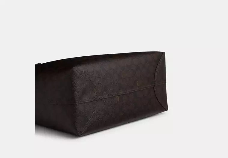 Coach Bolso City Tote en lona de la firma