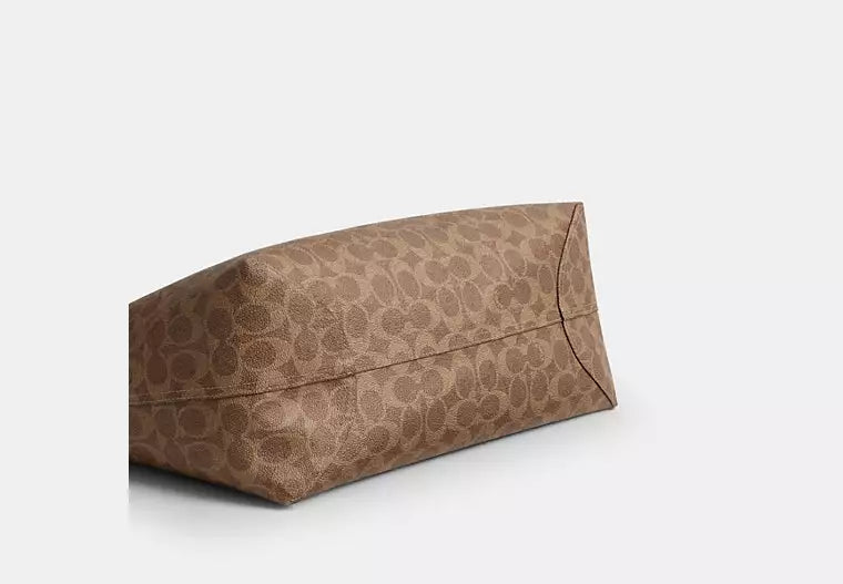 Coach Bolso City Tote en lona de la firma