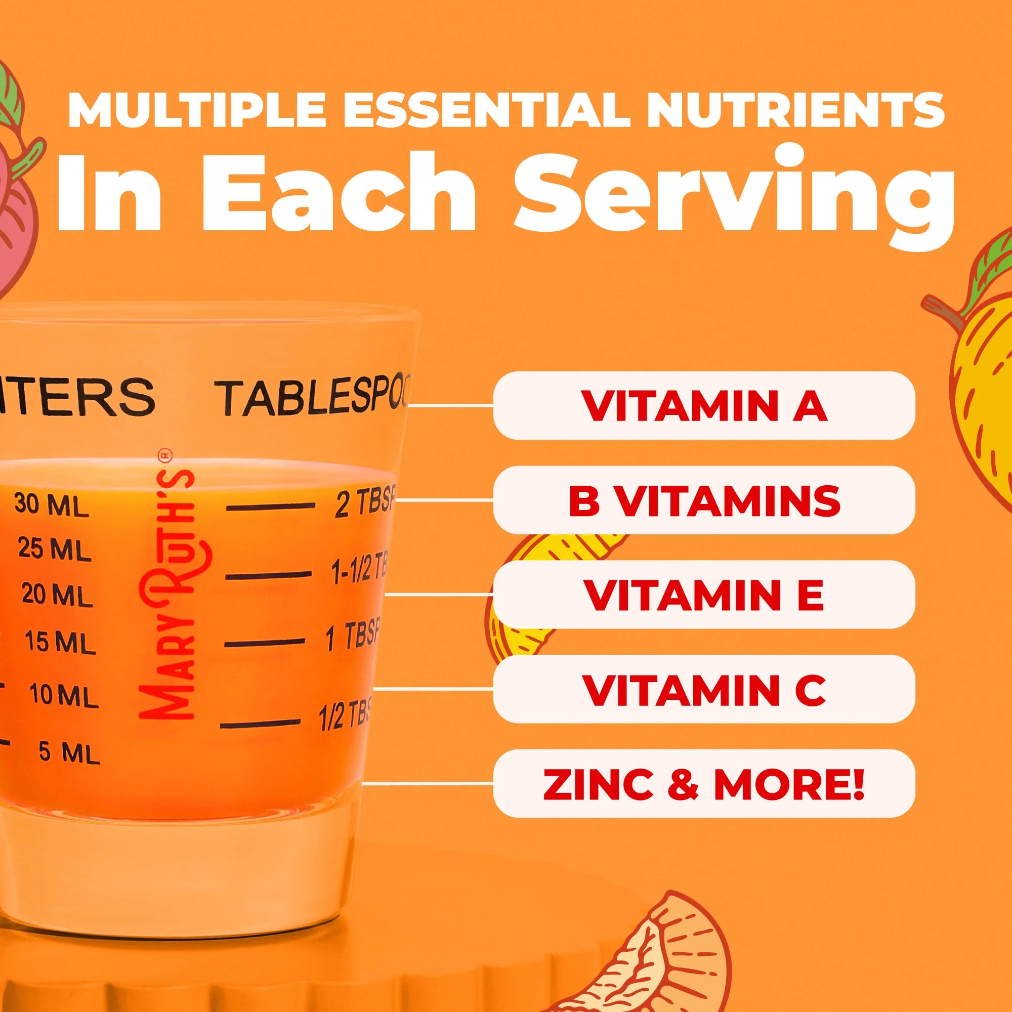 Liquid Morning Multivitamin + Hair Growth MARY RUTH`S
