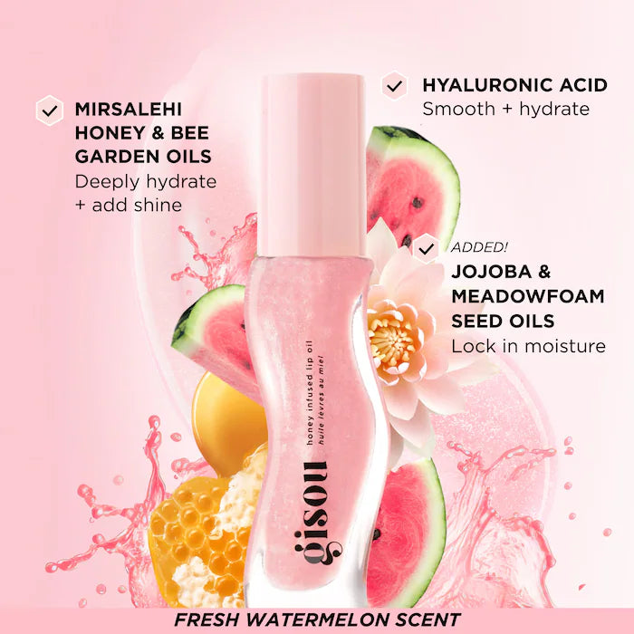 Gisou  Honey Aceite labial hidratante infundido, tamaño 0.27 oz