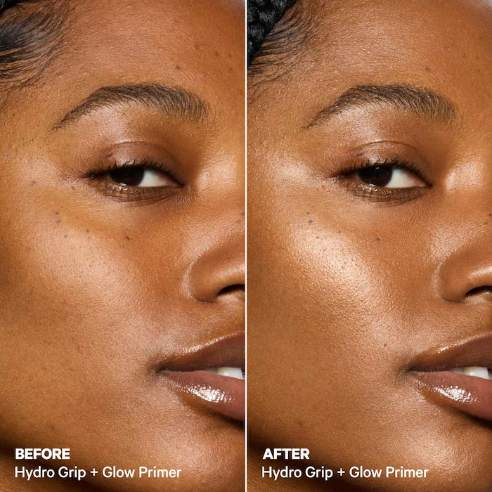 MILK MAKEUP  Prebase iluminadora Hydro Grip + Glow con perlas que reflejan la luz. Tamaño: 30 ml (1 oz)