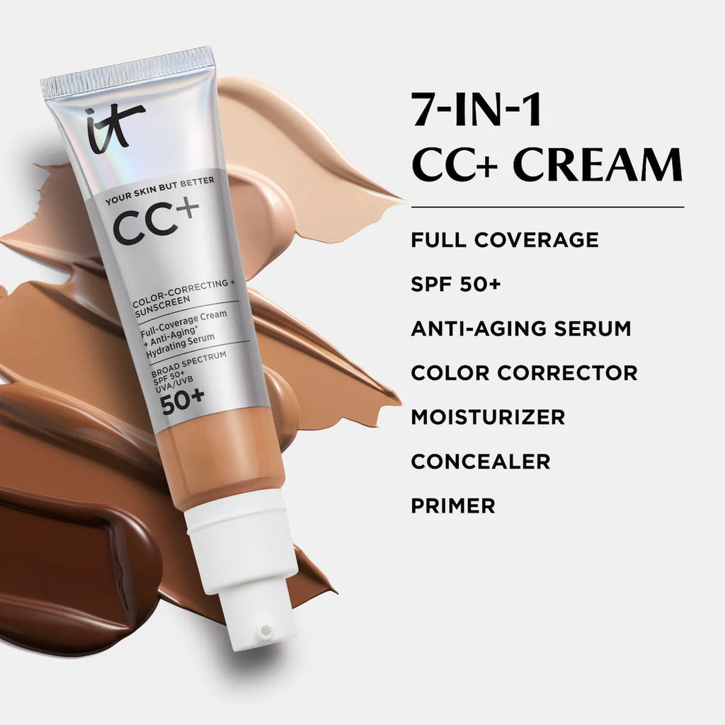 IT Cosmetics  CC+ Cream Full Coverage Color Correcting Foundation with SPF 50+